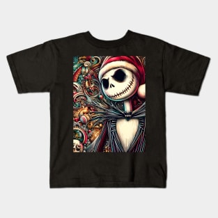 Elevate Your Holidays: Unique Jack Skellington Christmas Art for a Whimsical Celebration! Kids T-Shirt